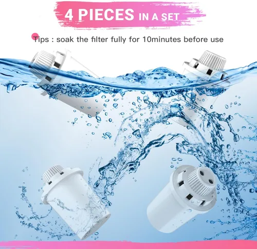 Miniatura 3 de Filtros de repuesto para fuente PETDOTT para perros, filtro de agua, para fuente de mascotas de acero inoxidable para perros grandes, filtración