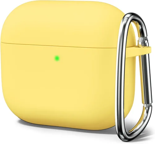 Miniatura 10 de Oakxco Funda de silicona para Airpods 3, bonita funda rígida femenina para Airpods de 3ª generación con llavero, gel de goma colorido suave de TPU