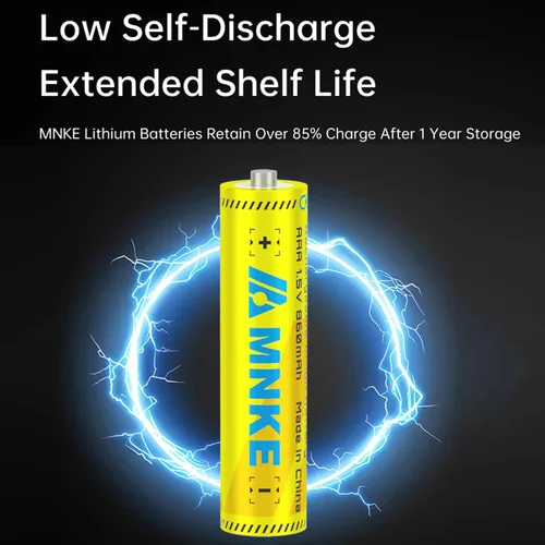Miniatura 4 de 4 pilas de litio recargables AAA de 1.5 V1300 mWh, alta capacidad, más de 1000 ciclos, ciclo duradero de larga duración