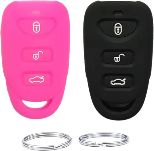 Miniatura 6 de Funda inteligente de silicona para llavero remoto compatible con Hyundai Accent Elantra Genesis Sonata Kia Forte Optima Rondo Sorento Spectra.
