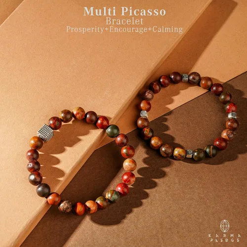 Miniatura 16 de Pulseras de cristal para mujeres y hombres, regalos de cumpleaños, hechas a mano de 0.236 in con cuentas de piedra para equilibrio de chakras