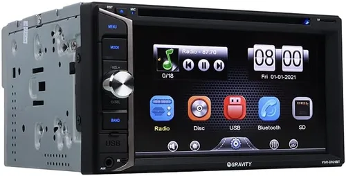 Miniatura 2 de Gravity D920BT - Receptor estéreo de coche de 6.2 pulgadas, 200 vatios, doble DIN 2DIN, pantalla táctil HD con DVD/CD/MP3/FM/USB/SD, compatible