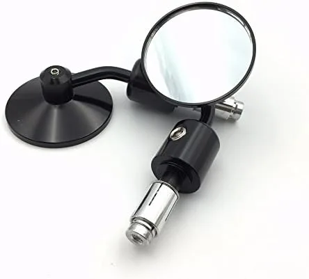 Miniatura 6 de HONGK - Juego de espejos redondos negros para motocicleta de 7/8 pulgadas, compatible con CB1000R CB1300 CB600F Hornat CBF600 Shadow Valkyrie Magna