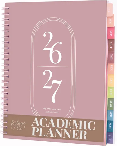 Miniatura 26 de Rileys - Agenda académica 2025-2026, agenda diaria, semanal y mensual, julio de 2025 a junio de 2026, páginas de notas para estudiantes