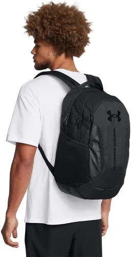 Miniatura 6 de Under Armour Mochila unisex para adultos Hustle 6.0, (003) negro negro negro, Talla única, se adapta a la mayoría
