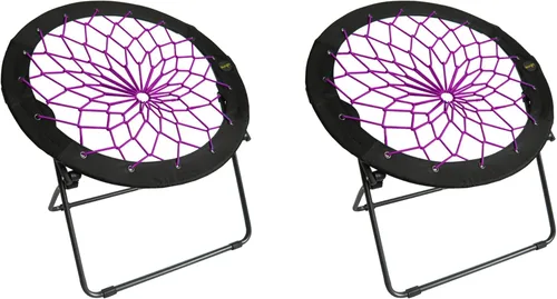 Miniatura 6 de Zenithen Silla Bungee Bunjo Plegable de 29", Índigo (Paquete de 1) - Asiento Plegable Ligero para Adolescentes, Adultos, Dormitorios, Habitaciones