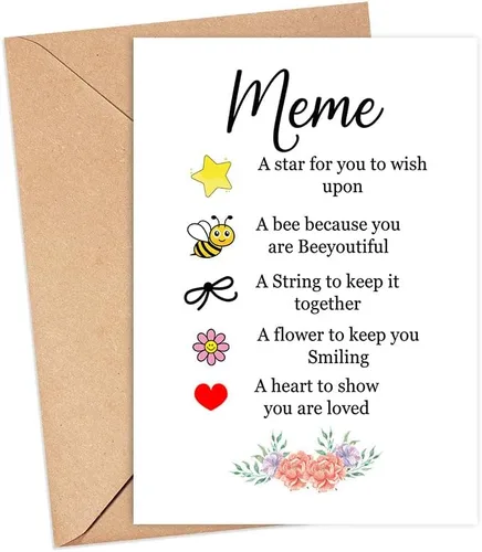 Meme Card - Meme I Love You Gift - Token I Love Gift - Regalo de agradecimiento - Regalo del día de la madre para meme - Regalo para meme - Regalo