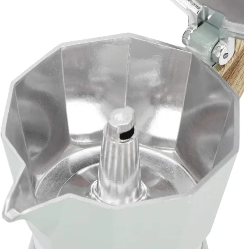 Miniatura 9 de Cafetera espresso para estufa, taza de café expreso de 3/6, portátil, de aluminio, cafetera italiana, estufa superior, cafetera percoladora