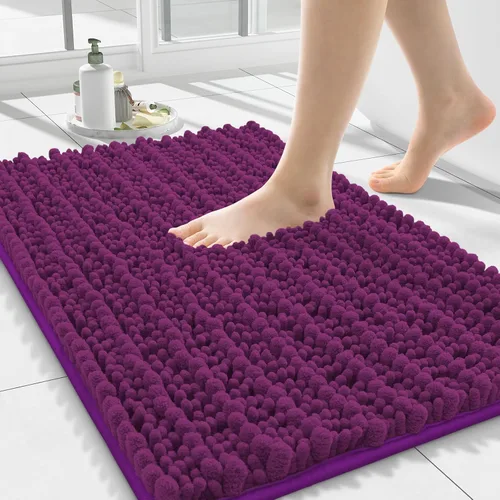Miniatura 305 de Smiry Alfombras de Baño 24x16 pulgadas, Alfombras de Baño de Chenilla Extra Suaves y Absorbentes, Respaldo de Goma Antideslizante, Lavable a Máquina