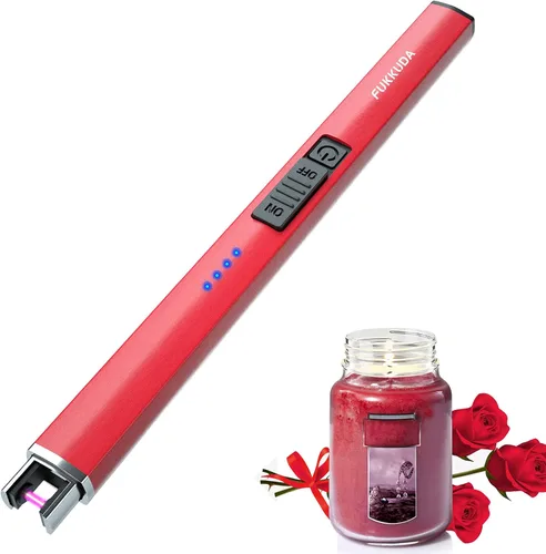Miniatura 7 de 【Actualizado】 Encendedor Eléctrico de Velas de Doble Arco Encendedor USB Recargable Encendedores de Arco de Plasma para Velas (Oro Rosa)