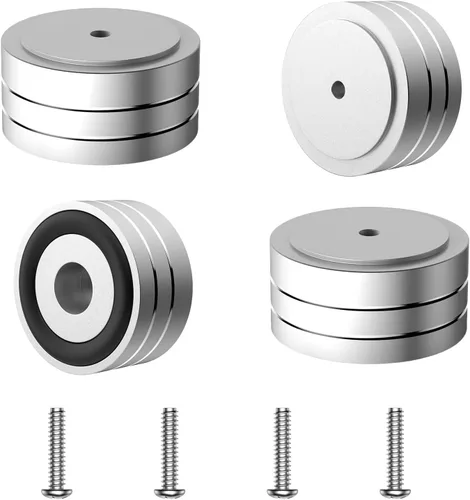 Miniatura 4 de Tertullus 4 juegos de pies de altavoz de aluminio de alta fidelidad de alta fidelidad, picos de base de choque, 1.575 x 0.787 in, almohadilla
