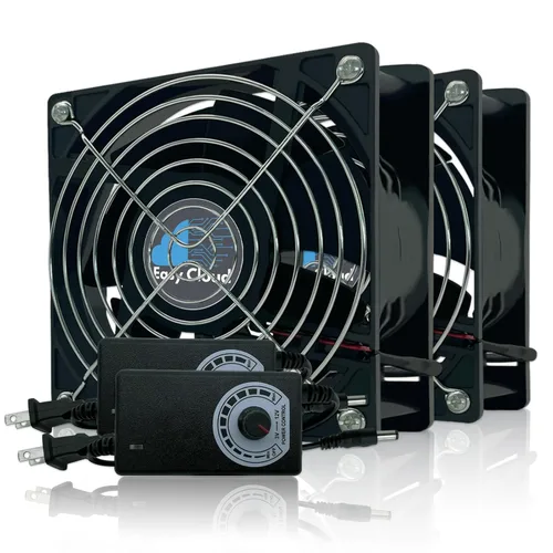 Ventilador de magdalenas de 120 V axial 220 V 110 V con controlador de velocidad variable Ventilador de computadora con enchufe de CA para PC,