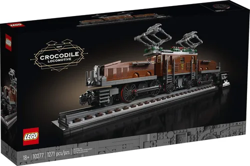 Miniatura 4 de LEGO Kit de construcción de locomotora de cocodrilo 10277; recrea la icónica locomotora de cocodrilo con este modelo de tren; es una gran idea