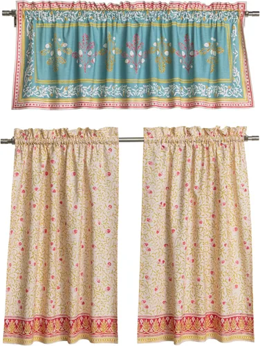 Miniatura 34 de Maison d' Hermine Juego de cortinas de cocina para ventanas, juego de cortinas de cocina 100% algodón, cenefas para el hogar [2 niveles