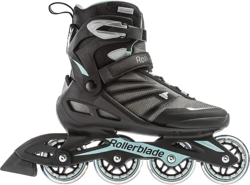 Miniatura 2 de Rollerblade Zetrablade Patines en línea para mujer adulta, patines en línea de rendimiento Negro/Celeste
