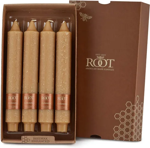 Miniatura 35 de Root Candles Velas sin aroma de cena Premium mezcla de cera de abejas en caja, 9 pulgadas, cera de abejas, 12
