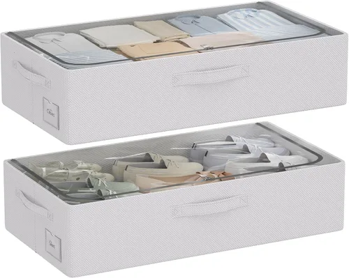 Miniatura 9 de Contenedores de almacenamiento para debajo de la cama, caja de almacenamiento de tela Oxford, contenedor resistente para debajo de la cama