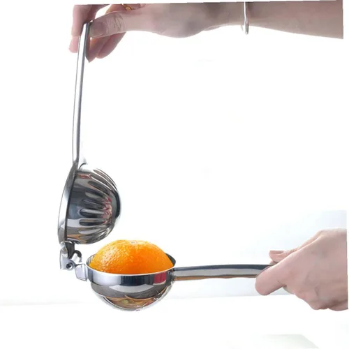 Miniatura 4 de Exprimidor manual de limón de acero inoxidable, exprimidor de frutas cítricas de mano, fácil de limpiar, prensa portátil no eléctrica para uso