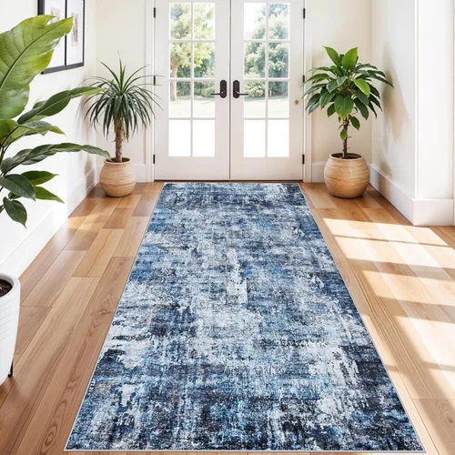 Miniatura 25 de Alfombra antideslizante lavable de 2 x 3 pies - Alfombra suave de pelo bajo para cocina, entrada y dormitorio - Tapete moderno para puerta
