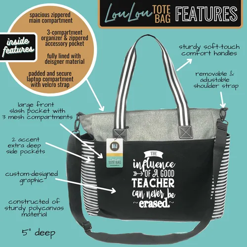 Miniatura 86 de Brooke & Jess Designs Teacher Tote Bag for Work - Teacher Handbag Gifts for Women, Teacher Bag Best Teacher Appreciation Gift