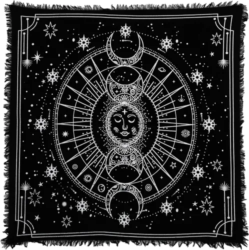 Miniatura 7 de Indian Consigners Paño de Altar de Fases Lunares Tarot Celestial Cubo Cuadrado Colgante de Pared Mantel para Lugares Sagrados Decoración del Hogar