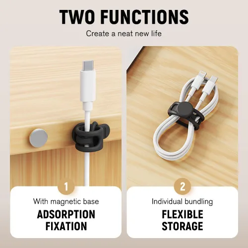 Miniatura 3 de Upgraded Data Cable Organizer - Made of Silicone, A Multi-Purpose Cable Bundling Tool(12pcs)