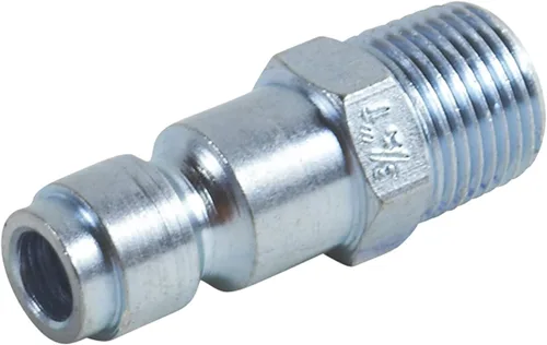 Metabo HPT Tapón de aire automotriz, tamaño del cuerpo de 3/8", acero chapado en zinc, tamaño de rosca macho de 3/8" (115303M)
