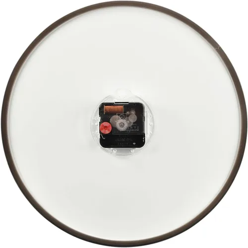 Miniatura 6 de Naanle Reloj de pared redondo retro con estampado de puerta de granero de madera 3D, reloj de escritorio silencioso de cuarzo silencioso de 9.5