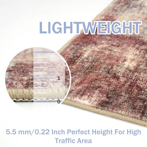 Miniatura 281 de IOHOUZE Alfombra abstracta lavable de 3 x 12 pies para pasillos, antideslizante para cocina, camino de entrada de lana sintética para interiores