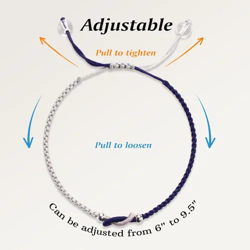 Miniatura 43 de Pulseras hechas a mano, pulseras para mujeres y hombres, pulsera ajustable con inicial, regalos de joyería para mamá, esposa, novia, ella, amigos