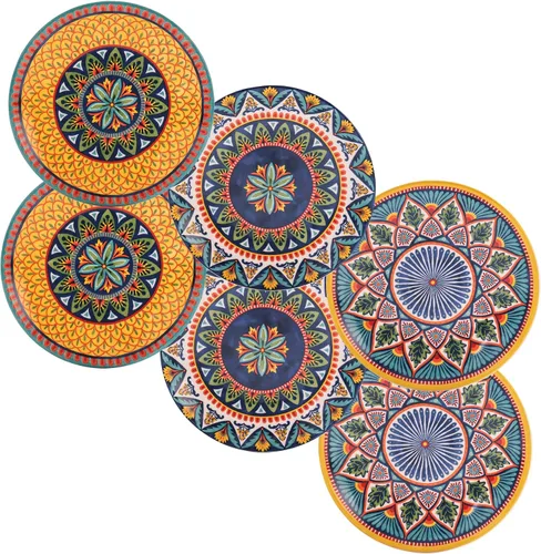 Miniatura 8 de Bico Blossom Symphony - Juego de 6 platos pequeños de 6 pulgadas de cerámica para aperitivos, postres, para bocadillos, ensaladas, decoración