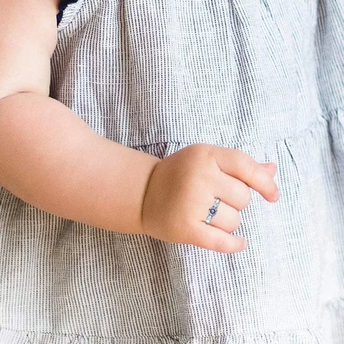 Miniatura 5 de AILAAILA Anillos de piedra natal, tamaño 1-10, circonita cúbica, acero inoxidable, cumpleaños, madre, hija, regalos para niñas y mujeres, Metal