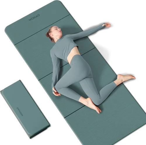 Miniatura 7 de Estera de Yoga de 7 Pliegues 177.8x61 cm - 1.27 cm de Grosor Estera de Ejercicio Plegable, Compacta Antideslizante de TPE para Viaje