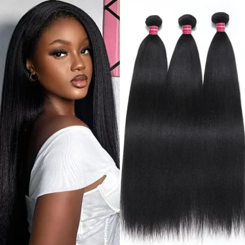Miniatura 8 de Cabello 7 a malayo liso, 4 paquetes sin procesar, vírgenes, extensiones de pelo, cabello humano con longitudes mixtas, 100% cabello humano