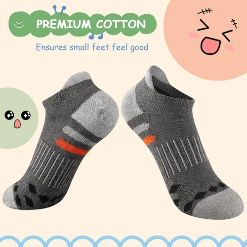 Miniatura 4 de Comfoex 10 pares de calcetines de tobillo atléticos para niños grandes y pequeños calcetines de algodón medio acolchados