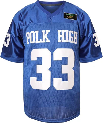 Miniatura 2 de MESOSPERO Al Bundy 33 Polk High - Camiseta de fútbol para hombre, camiseta deportiva azul 90S, ropa de hip hop S-3XL, 33 Al Blue