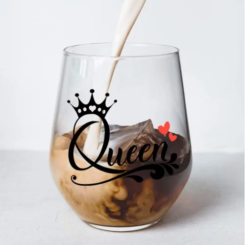 Miniatura 4 de Perfectinsoy Divertida copa de vino de reina, regalo único de reina para hermanas, mujeres, novia, ella, esposa, amiga, despedida de soltera