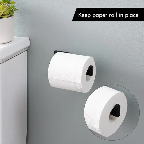 Miniatura 5 de KES Soporte de papel higiénico negro mate Soporte de pared para papel higiénico de baño para Mega Rolls SUS304 acero inoxidable negro mate