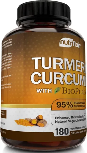 Miniatura 4 de NutriFlair Curcumina de cúrcuma con BioPerine - Suplemento de cúrcuma de 1300 mg, extracto de curcuminoides estandarizado al 95% con pimienta negra
