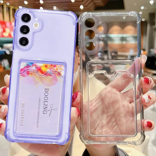 Miniatura 35 de Tuokiou Funda para Samsung Galaxy A14 5G, Fundas Protectoras Transparentes con Ranura para Tarjetas, Funda Cartera de TPU Suave Ajustada Resistente
