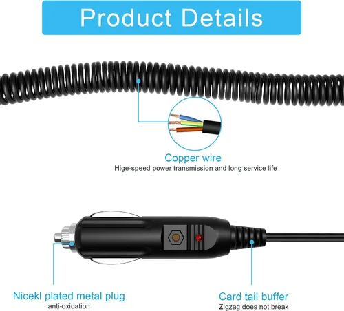 Miniatura 3 de Adaptador de CC para Uniden BCD996XT BC-996XT Digital Mobile Radio Scanner Auto