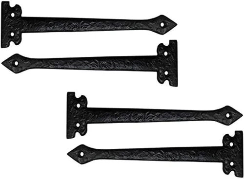 Miniatura 3 de Adonai Hardware Agee - Correa de aluminio resistente de 7 pulgadas con bisagra frontal falsa o falsa o falsa (paquete de 4, latón antiguo)