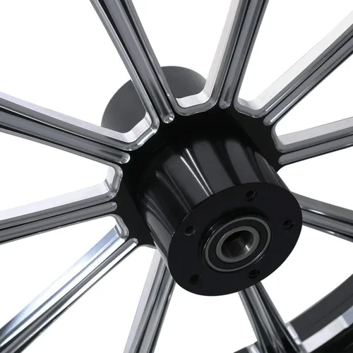 Miniatura 5 de Llanta delantera de aluminio de 21 pulgadas, doble disco con cubo para Harley Touring Road Glide Street Glide Bicicletas personalizadas Baggers King