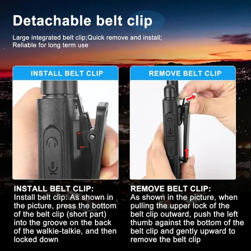 Miniatura 4 de Baofeng T26 Walkie Talkies de Largo Alcance, Batería Recargable de Iones de Litio, 16 Canales FRS, Radios Bidireccionales con Auriculares para Paq