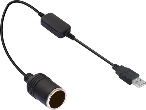 Miniatura 2 de USB A macho a 12 V encendedor de cigarrillos de coche, enchufe hembra convertidor de cable elevador para encendedores, grabadora de conducción