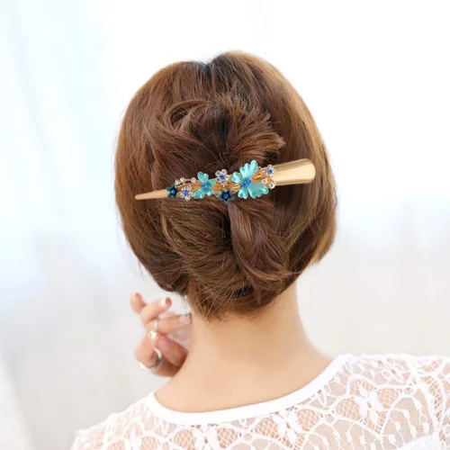 Miniatura 3 de Fashion & Lifestyle Juego de 4 pinzas de corte de cocodrilo grandes de aleación de metal para mujeres y niñas, horquillas para el cabello muy