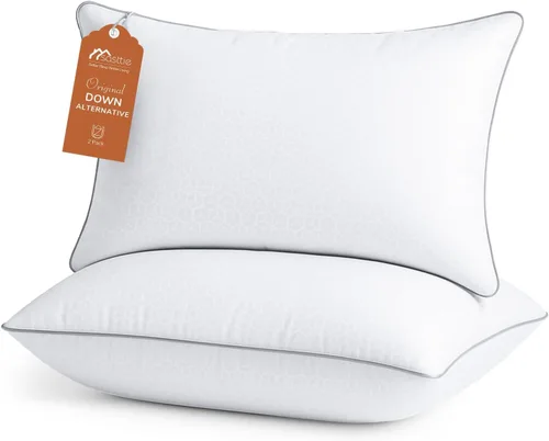 Miniatura 11 de Sasttie Almohada estándar, almohada individual de tamaño matrimonial para personas que duermen de lado, espalda y boca abajo, relleno alternativo