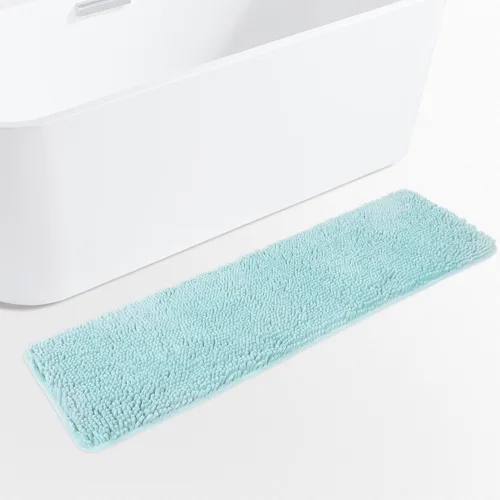 Miniatura 42 de Yeaban Alfombras pequeñas de baño de felpilla de 12 x 12 pulgadas, absorbentes y lavables, antideslizantes, de felpa y suaves para baño, ducha