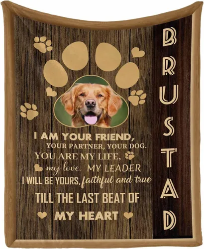 Miniatura 17 de Manta personalizada con foto de perro, mantas con imagen personalizada para amantes de los perros, manta personalizada para regalos con mis propias