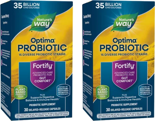 Nature's Way Fortify Optima Probiótico para adultos, 35 mil millones de cultivos, 15 cepas, apoya el equilibrio digestivo y la salud inmunológica*,